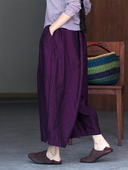 Elastic Strap Loose Wide-leg Pants
