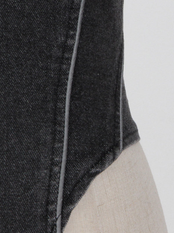 Stylish Denim Split-Joint Vest Tops