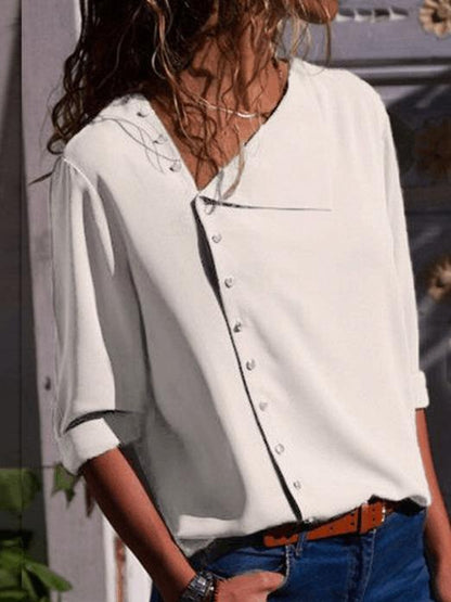 Fashion Cropped Skew Collar T-shirt