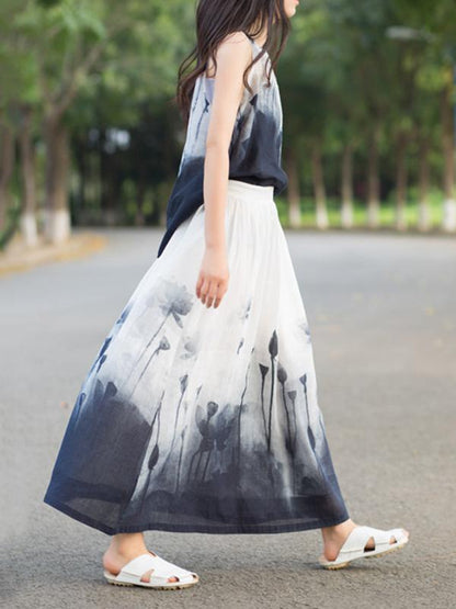 Elastic Waist Design Skirt