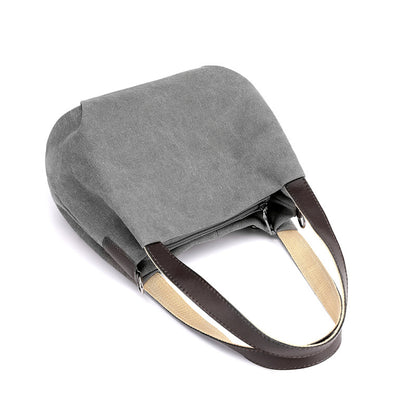 Canvas bag women's bag 2020 new casual solid color handbag women's bag fashion simple lady's large-capacity shoulder bag