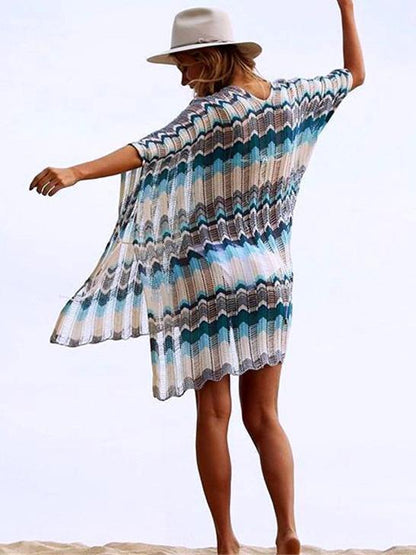 Plus Size Knitted Loose Cover-ups Tops