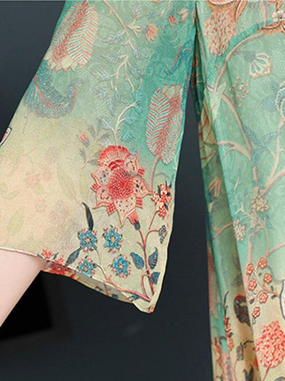 Retro Silk Soft Long Dress