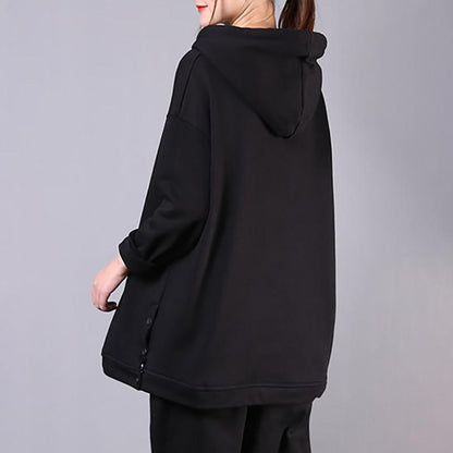 Buykud Penguin Embroidery Casual Two Piece Suit