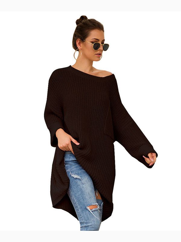 Loose Mid-length Knitted Sweater