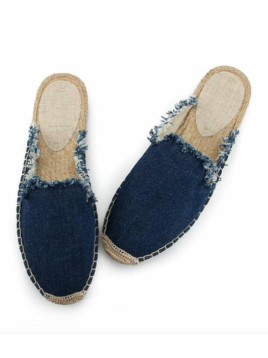 Solid Canvas Fisherman Slippers