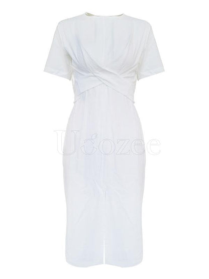 Simple Casual Bandage Designed Dress