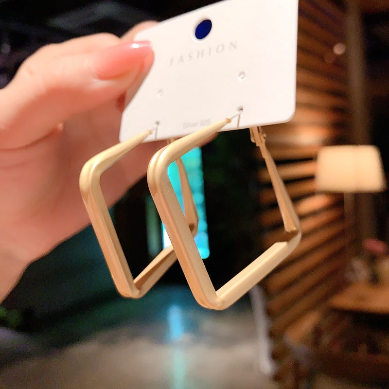 S925 silver needle C-shaped circle diamond zircon earrings