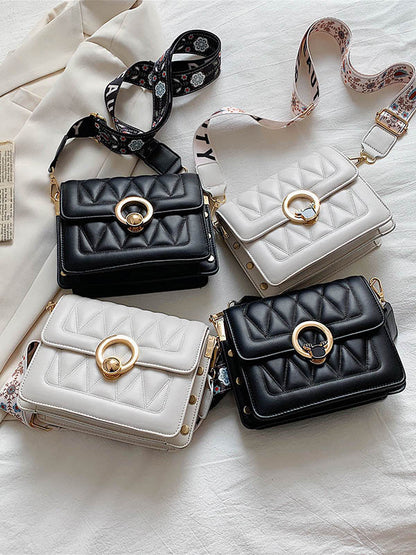 Casual PU Solid Color Geometric Bags