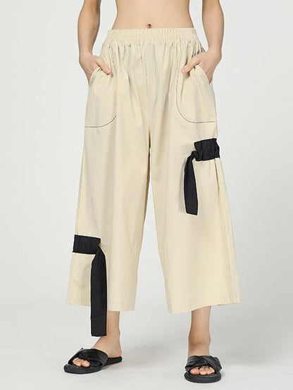 C Yards Original Split-joint Lace-up Pants