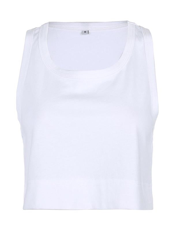 Casual Loose Solid Color Sports Tanks