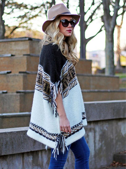 Loose Striped Long Sleeves Sweater Tops