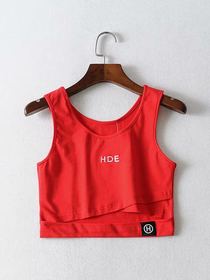 Cross Printed Sleeveless Tanks