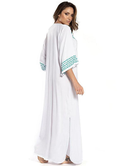 Loose Cotton Printed Cover-ups Swimsuit