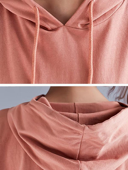 Oversize Solid Hooded Dress