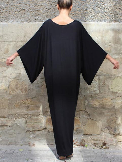 Loose Batwing Sleeves Maxi Kaftan Dress