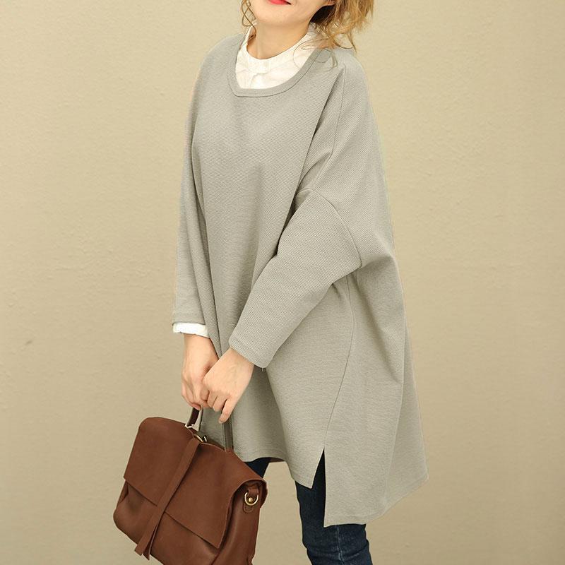 Fall Winter Retro Women Hedging Loose Long Sleeve Shirt