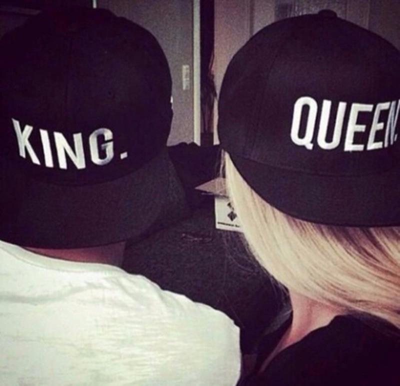 Fashion KING QUEEN Couple Cap Three Colors to Choose