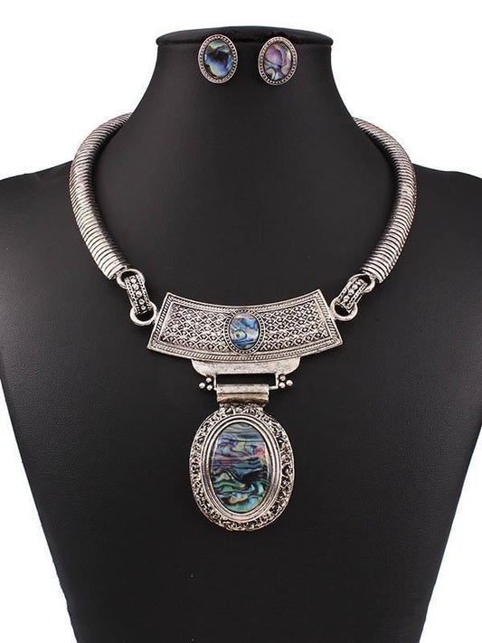 Simple Retro With Earrings Necklaces Accessories