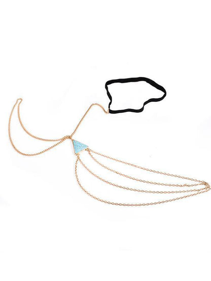Sexy Multilayer Triangle Turquoise Leg Chains Accessories