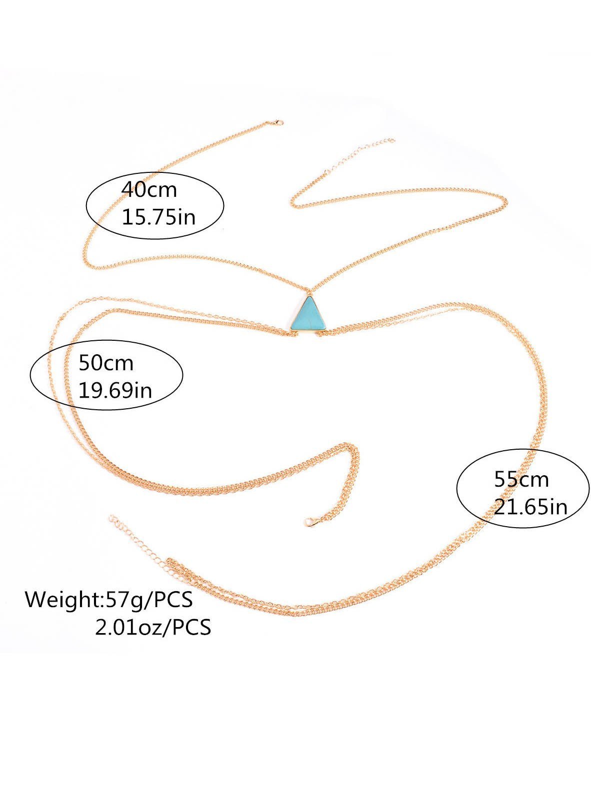 Bohemia Triangle Turquoise Tassels Body Chain Accessories