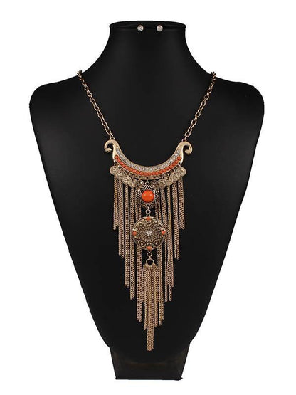 Bohemian  Pendant Tassels Exaggerate-style Necklaces Accessories