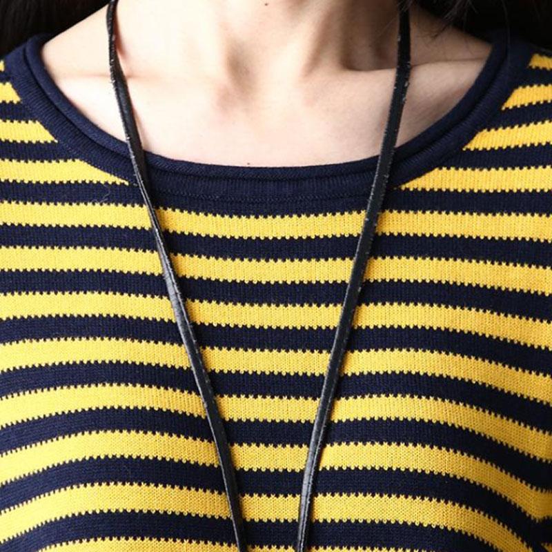 Autumn Stripe Design Long Sleeves Casual Women Shirt