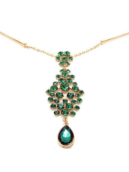 Retro Emerald Stone Headwear Accessories