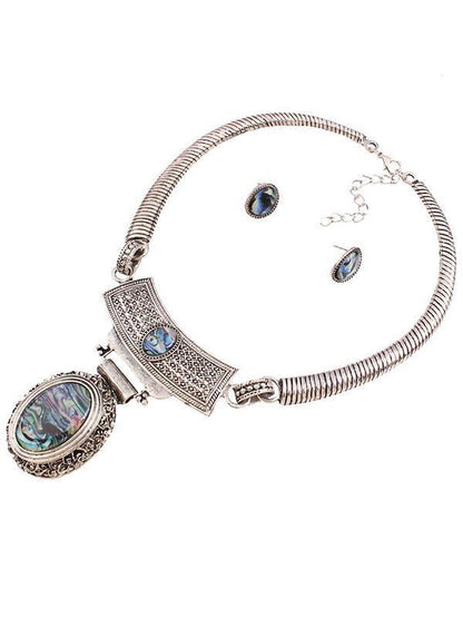 Simple Retro With Earrings Necklaces Accessories