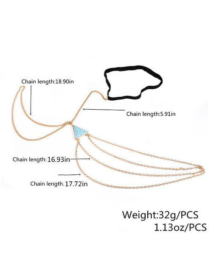 Sexy Multilayer Triangle Turquoise Leg Chains Accessories