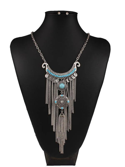 Bohemian  Pendant Tassels Exaggerate-style Necklaces Accessories