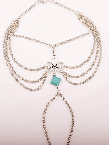 Pretty Tassels Turquoise Footchain Accessories