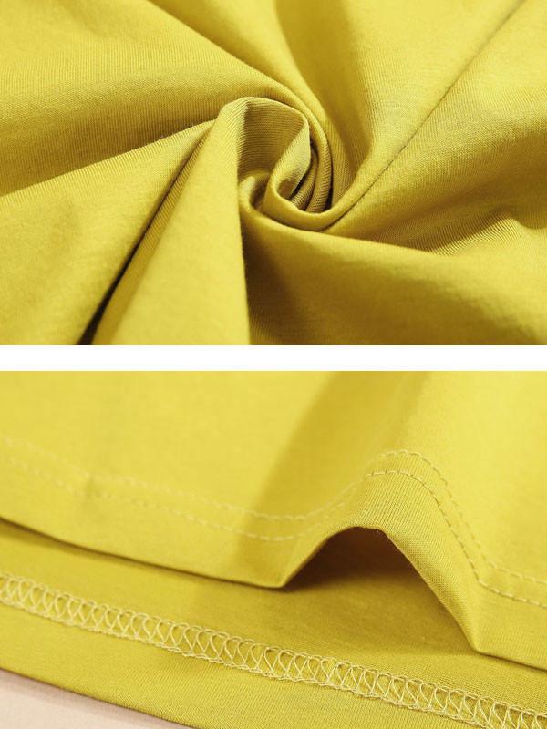 Women Loose Casual Summer Cotton Green Dress