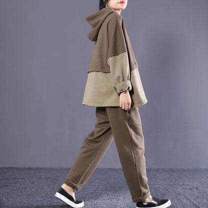 Women Cotton Fall Long Sleeve Coffee  Commuter Suit