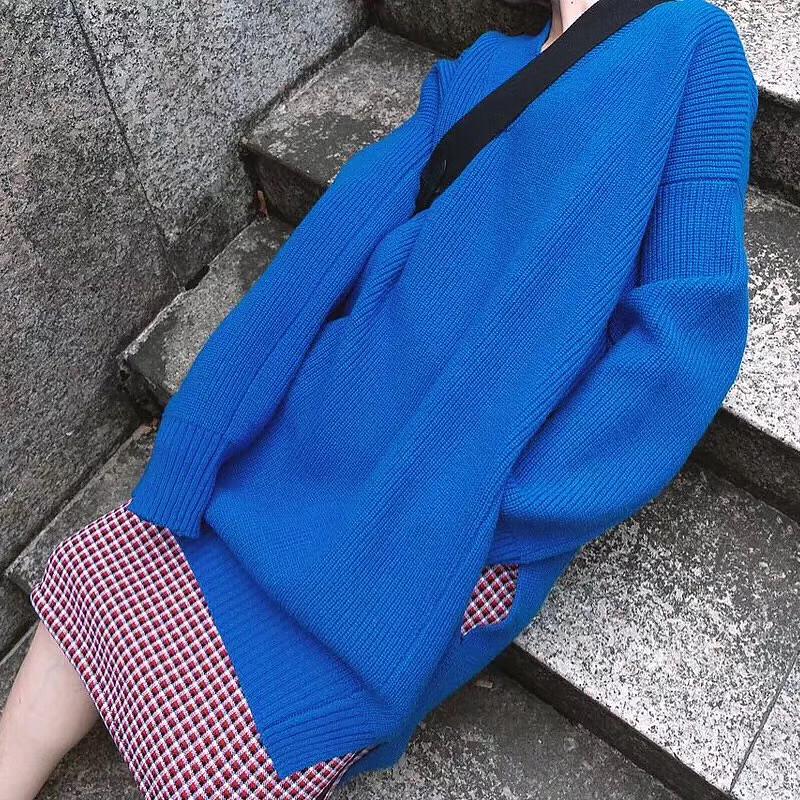 Split High-low Hem Winter Loose Sweater