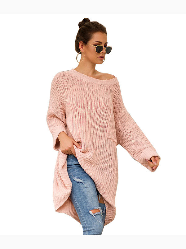 Loose Mid-length Knitted Sweater