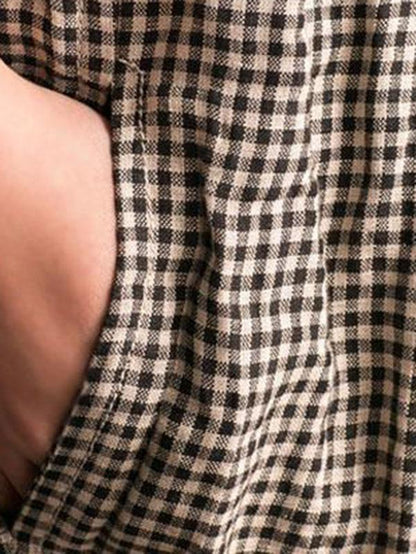 Little Grid Casual Comfortable Cotton Pants