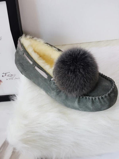 Artificial Fur Ball Shoes Fashion Snow Boots