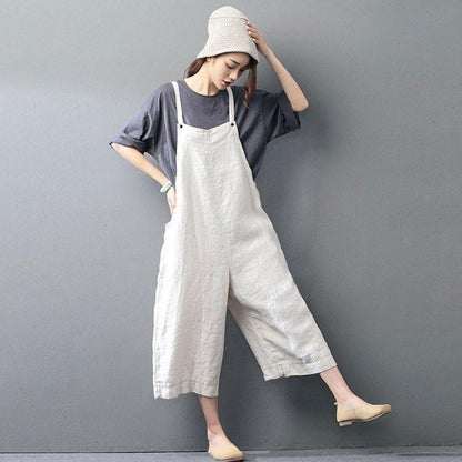 Casual loose jumpsuit linen overall