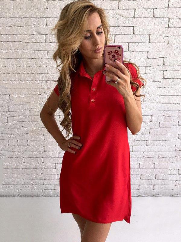 Stand Collar Short Sleeve Mini Dress