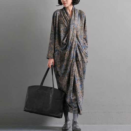 Women's Retro Printing Dress Autumn Dresses