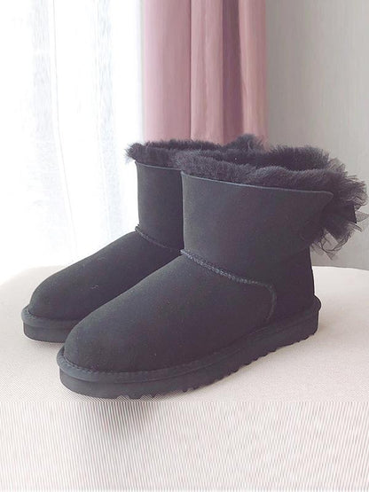 Artificial Leather Wool Non-Slip Tube Short Boots Uggs