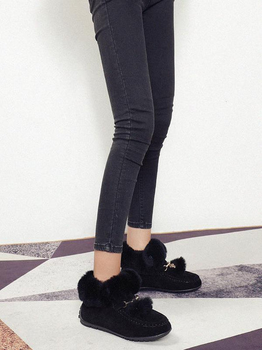 New Korean Artificial Fur Flip Cotton Shoes
