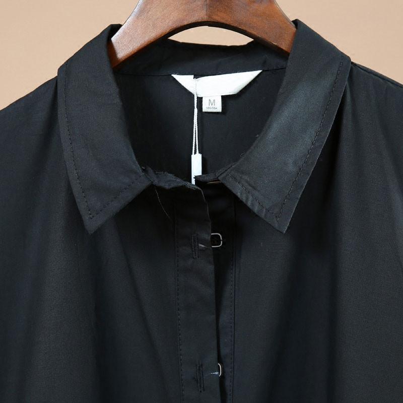 Women Vintage Casual Splicing Summer Irregular Green Shirt Dress