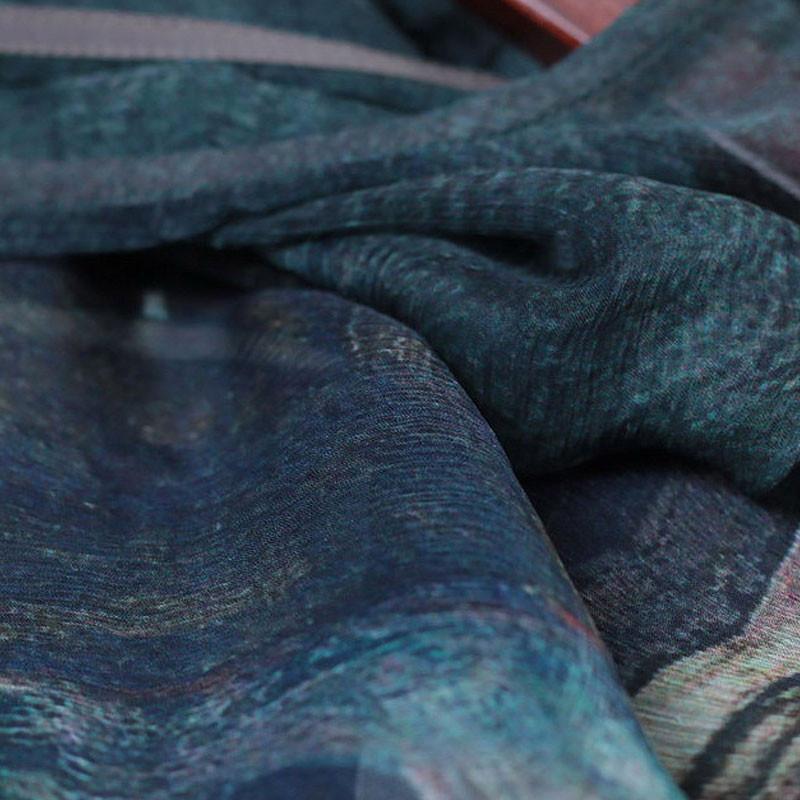 Printing Summer Short Sleeves Round Neck Loose Dress