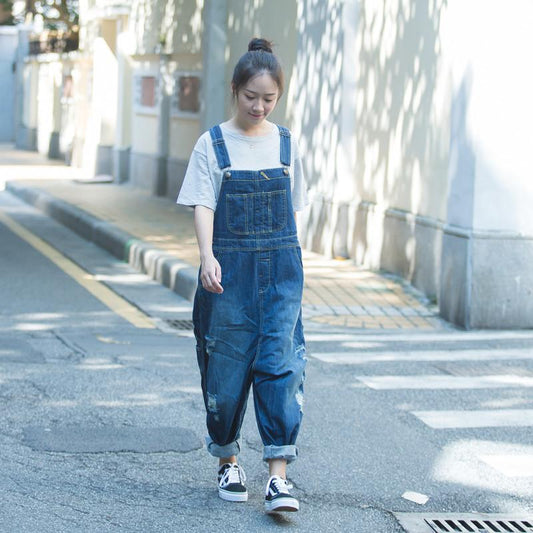Autumn Casual Loose Cotton Jumpsuits