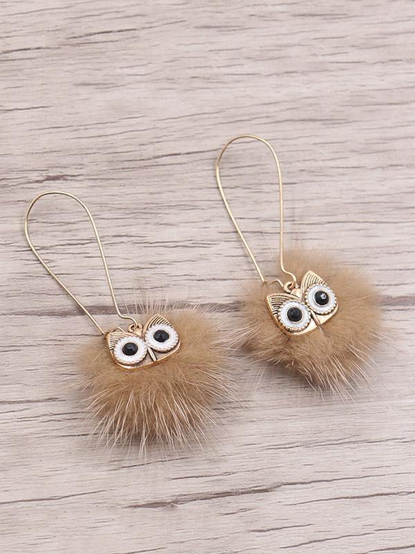 Cute 8 Colors Bohemia Owl Earrings