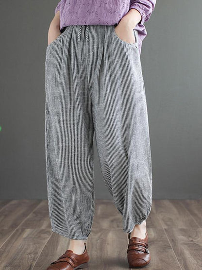 Original Striped Column Wide Leg Pants