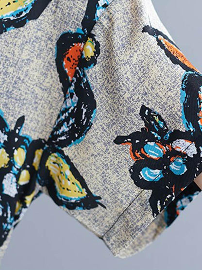 New Loose Printed Chiffon Jumpsuits Bottom
