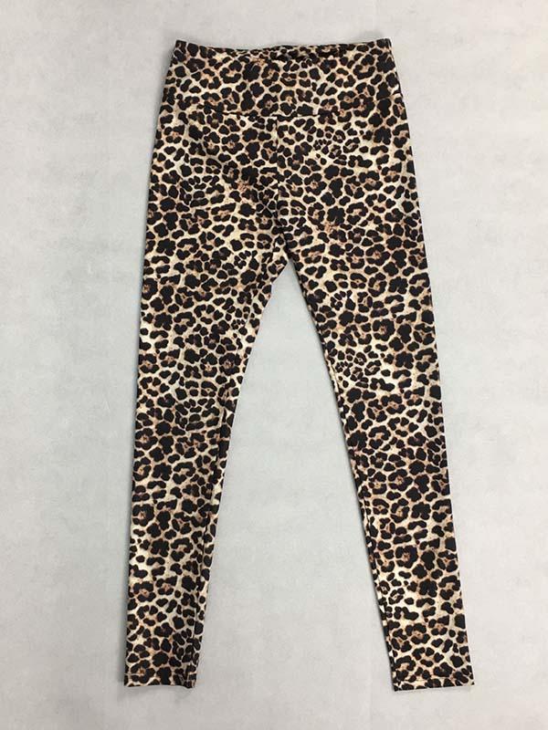 Leopard Printed Sports Vest Top And Leggings